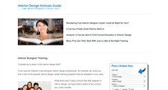 Desktop Screenshot of interiordesignschoolsguide.com